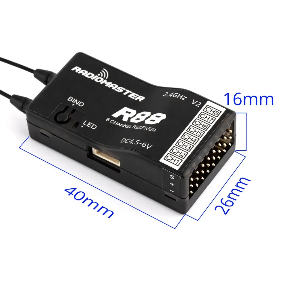 Receiver Sbus 8Ch - RadioMaster R88 V2.0 8-канальный SFHSS ШИМ/Sbus